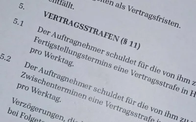 Vertragsstrafen im Bauvertrag
